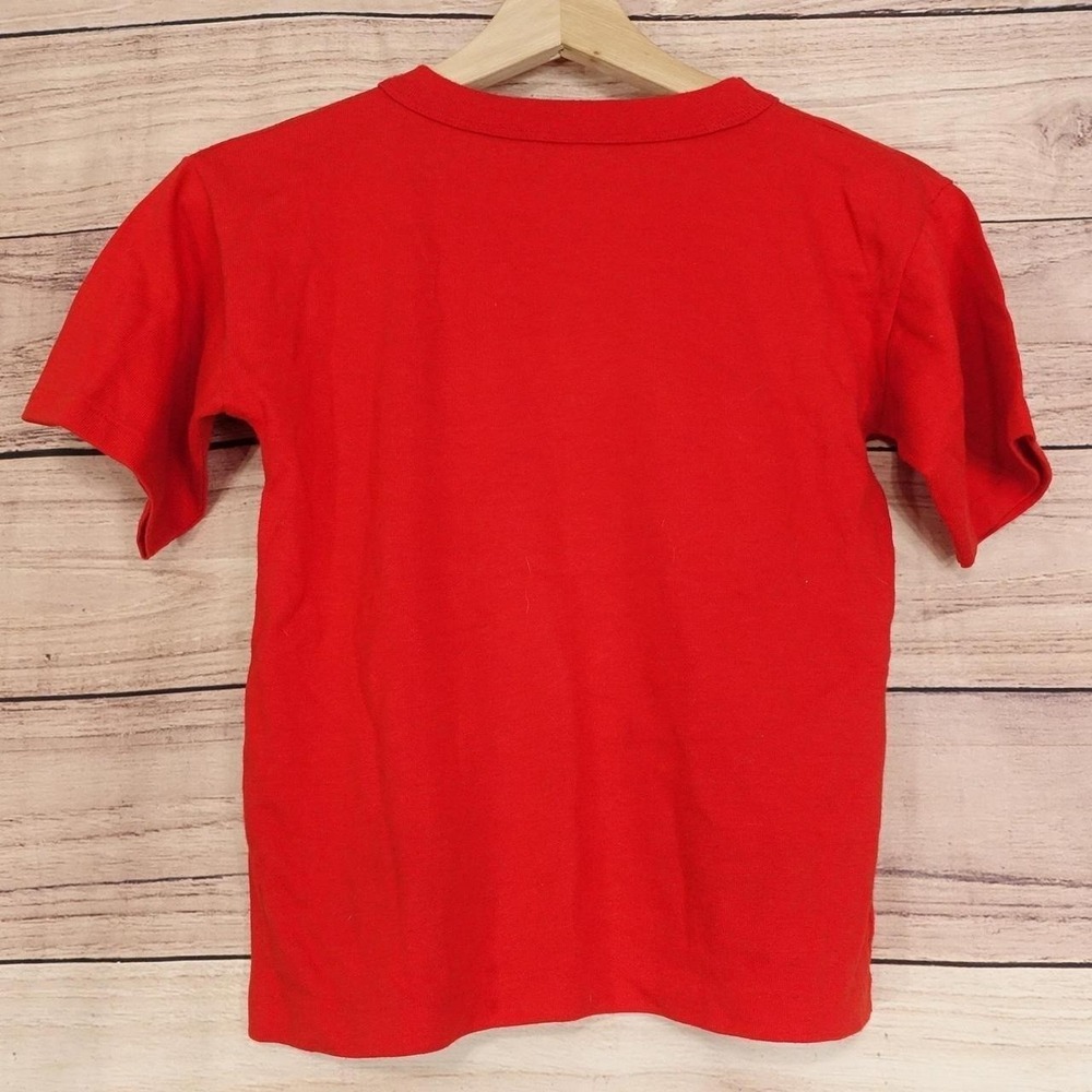 Vintage Dick Tracy Breathless T-Shirt Kids One Size 4/6X Red Graphic‎ USA Dobie - Picture 6 of 8